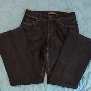 Vintage Dark Blue Boot Leg Jeans with Classic Style Size 10